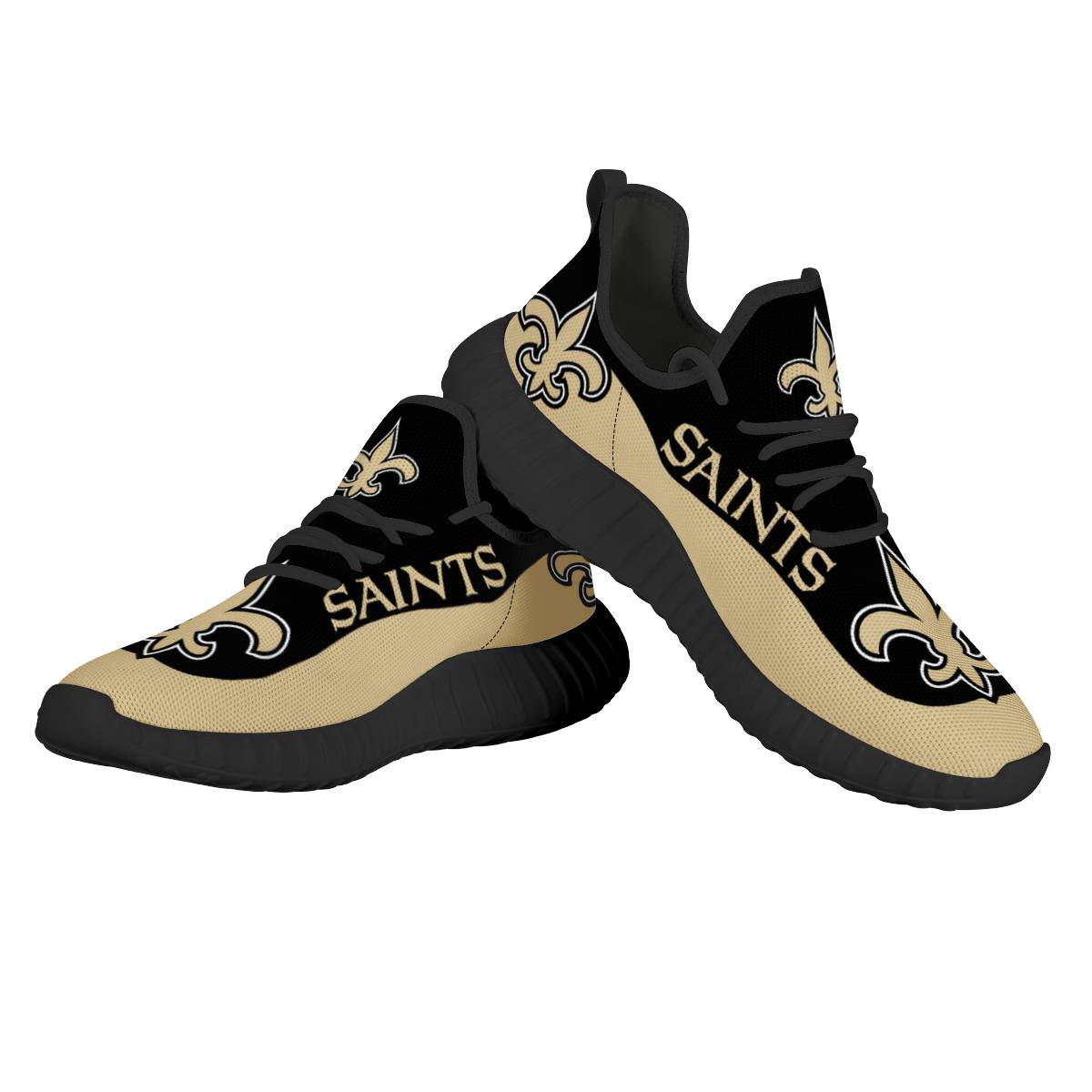 Women's NFL New Orleans Saints Mesh Knit Sneakers/Shoes 001